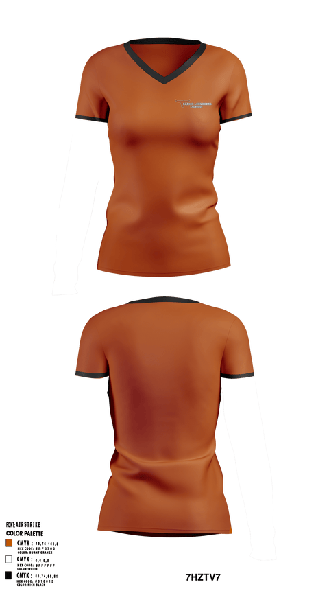 Women's Short Sleeve Vneck Shirt, Lanier High School Lacrosse, Men's Lacrosse, Teamtime, Team time, sublimation, custom sports apparel, team uniforms, spirit wear, spiritwear, sports uniforms, custom shirts, team store, custom team store, fundraiser sports, apparel fundraiser