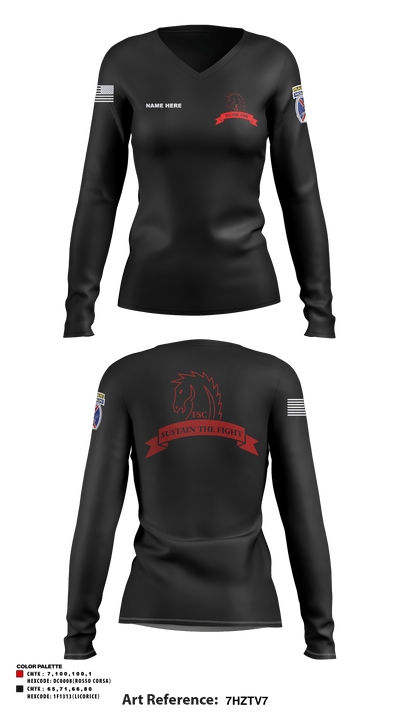 Echo FSC Stampede 7th Eng 46267386 Women's Long Sleeve V-neck Shirt - 9