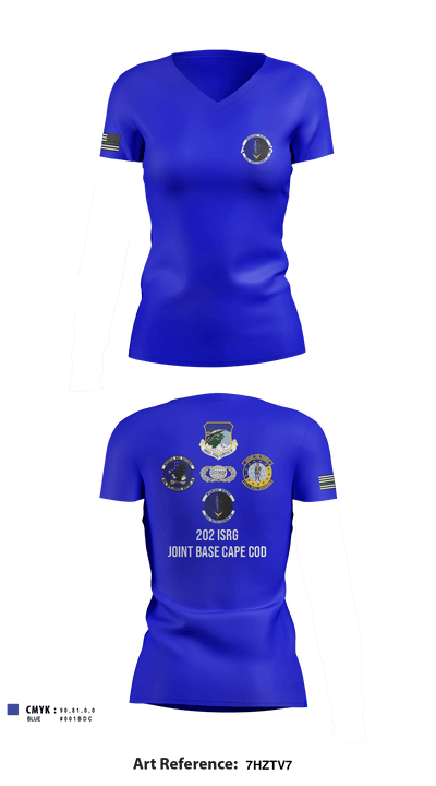 203d Intelligence Squadron 80622247 Women's Short Sleeve V-neck Shirt - 1