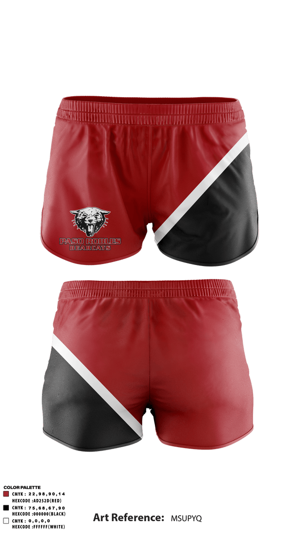 Track Shorts, Paso Robles High School, Spirit Store, Teamtime, Team time, sublimation, custom sports apparel, team uniforms, spirit wear, spiritwear, sports uniforms, custom shirts, team store, custom team store, fundraiser sports, apparel fundraiser