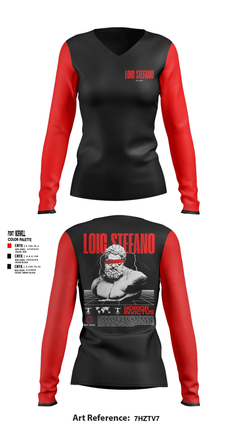 Women's Long Sleeve Vneck Shirt, Loic StefanoLoic Stefano, , Teamtime, Team time, sublimation, custom sports apparel, team uniforms, spirit wear, spiritwear, sports uniforms, custom shirts, team store, custom team store, fundraiser sports, apparel fundraiser