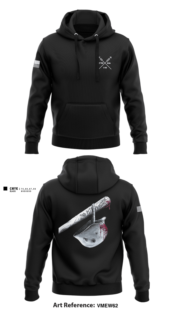 Hoodie, 2nd PLT Baseterds, National Guard, Teamtime, Team time, sublimation, custom sports apparel, team uniforms, spirit wear, spiritwear, sports uniforms, custom shirts, team store, custom team store, fundraiser sports, apparel fundraiser
