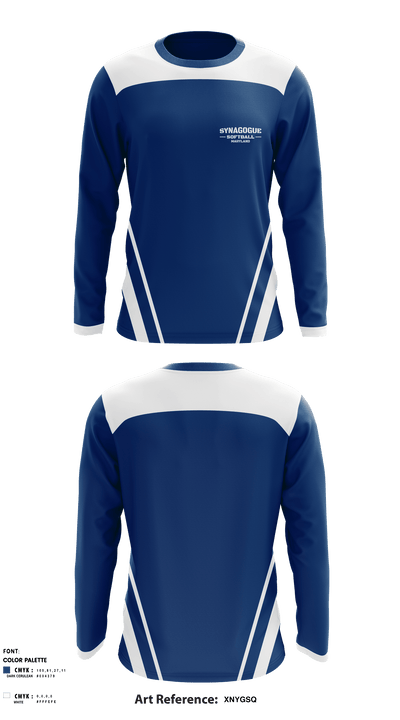 Synagogue Softball Maryland 35937391 Long Sleeve Performance Shirt - 1