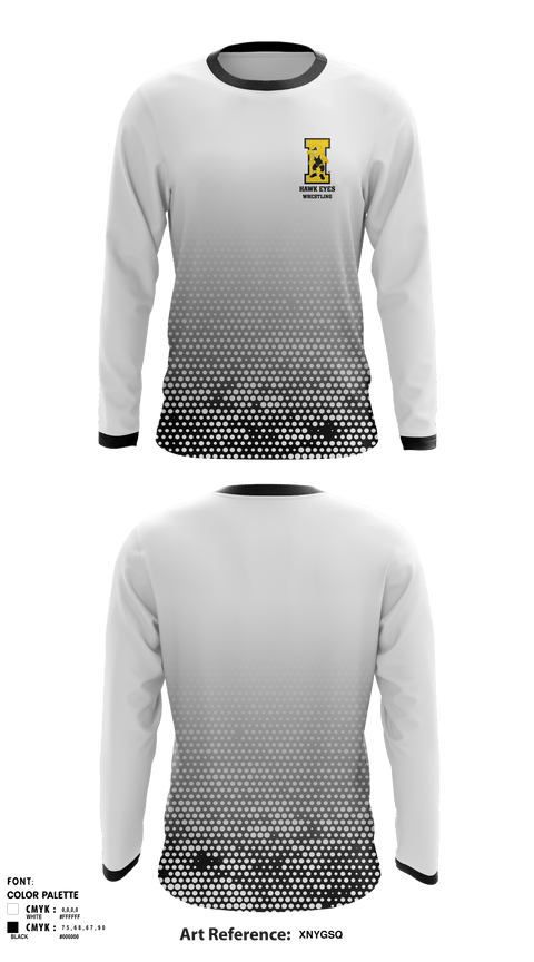 Long Sleeve Rash Guard Shirt, Hawk eyes, Wrestling, Teamtime, Team time, sublimation, custom sports apparel, team uniforms, spirit wear, spiritwear, sports uniforms, custom shirts, team store, custom team store, fundraiser sports, apparel fundraiser