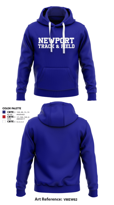 Newport High School Track & Field 49757231 Hoodie - 1