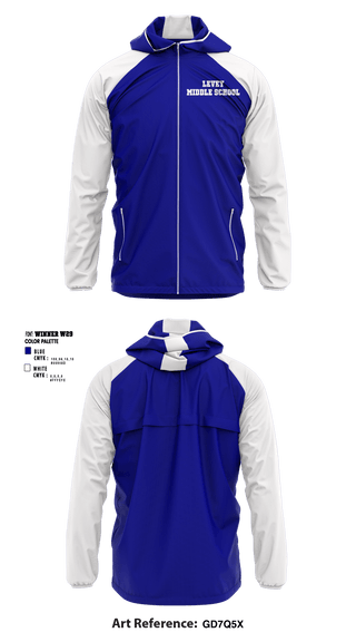 Windbreaker, Levey Middle School, Spirit Store, Teamtime, Team time, sublimation, custom sports apparel, team uniforms, spirit wear, spiritwear, sports uniforms, custom shirts, team store, custom team store, fundraiser sports, apparel fundraiser