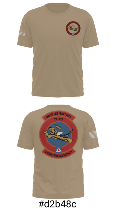 David Lee “Tex” Hill Composite Squadron 94056654 Short Sleeve Performance Shirt - 30