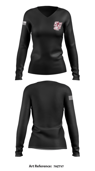 Women's Long Sleeve Vneck Shirt, Santiam Christian School Wrestling, Wrestling, Teamtime, Team time, sublimation, custom sports apparel, team uniforms, spirit wear, spiritwear, sports uniforms, custom shirts, team store, custom team store, fundraiser sports, apparel fundraiser