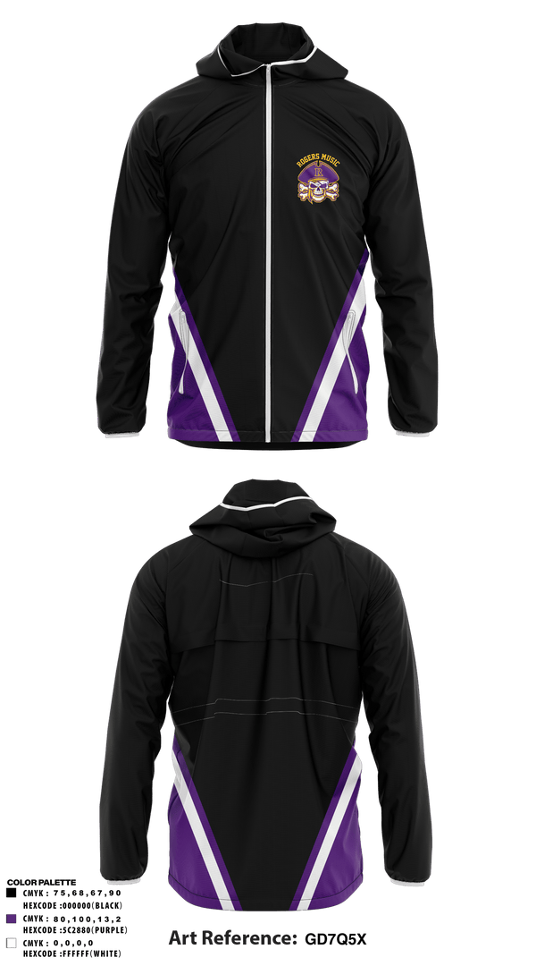 Windbreaker, Rogers Music, Spirit Store, Teamtime, Team time, sublimation, custom sports apparel, team uniforms, spirit wear, spiritwear, sports uniforms, custom shirts, team store, custom team store, fundraiser sports, apparel fundraiser