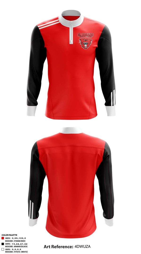 Quarter Zip Jacket, El Dorado High School Wrestling, Wrestling, Teamtime, Team time, sublimation, custom sports apparel, team uniforms, spirit wear, spiritwear, sports uniforms, custom shirts, team store, custom team store, fundraiser sports, apparel fundraiser