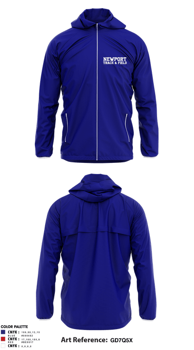 Newport High School Track & Field 49757231 Windbreaker - 1