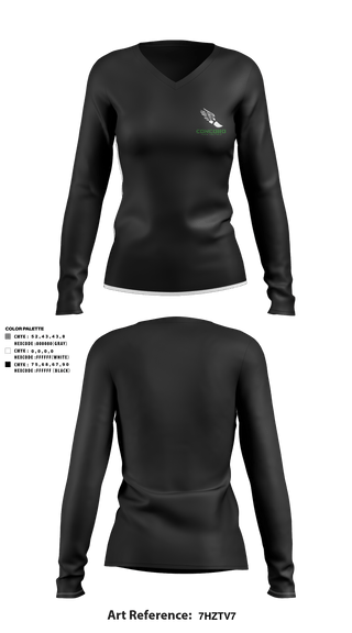 Women's Long Sleeve Vneck Shirt, Concord High School Track, Cross Country, Teamtime, Team time, sublimation, custom sports apparel, team uniforms, spirit wear, spiritwear, sports uniforms, custom shirts, team store, custom team store, fundraiser sports, apparel fundraiser