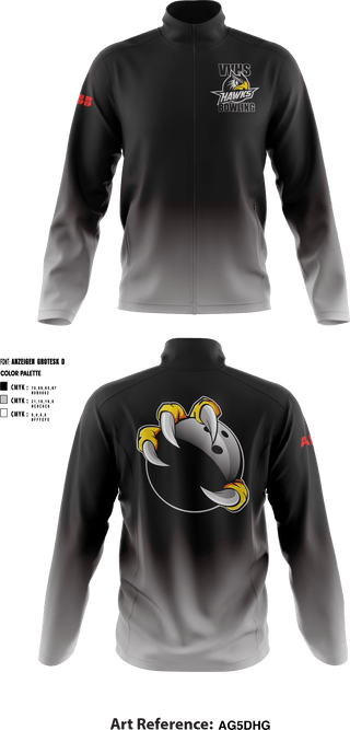 Fleece Jacket, Volcano Vista Hawks, Bowling, Teamtime, Team time, sublimation, custom sports apparel, team uniforms, spirit wear, spiritwear, sports uniforms, custom shirts, team store, custom team store, fundraiser sports, apparel fundraiser