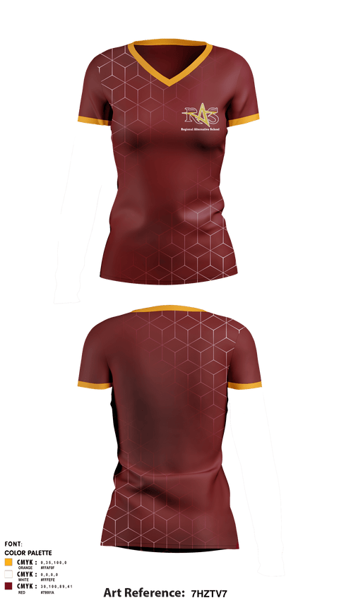 Women's Short Sleeve Vneck Shirt, Regional Alop School, Spirit Store, Teamtime, Team time, sublimation, custom sports apparel, team uniforms, spirit wear, spiritwear, sports uniforms, custom shirts, team store, custom team store, fundraiser sports, apparel fundraiser