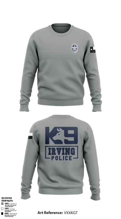 Irving Police K9 Unit 73761105 Crew Neck Sweatshirt - 3