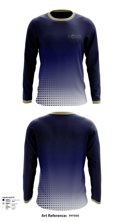 Navy Swimming and Diving 80222264 Long Sleeve Performance Shirt - 2