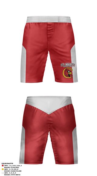 Fight Shorts, Saint Mary's High School Wrestling, Wrestling, Teamtime, Team time, sublimation, custom sports apparel, team uniforms, spirit wear, spiritwear, sports uniforms, custom shirts, team store, custom team store, fundraiser sports, apparel fundraiser