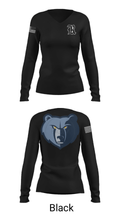 Riverbank High School 34077007 Women's Long Sleeve V-neck Shirt - 32