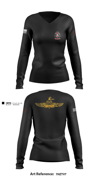 Women's Long Sleeve Vneck Shirt, , Marines, Teamtime, Team time, sublimation, custom sports apparel, team uniforms, spirit wear, spiritwear, sports uniforms, custom shirts, team store, custom team store, fundraiser sports, apparel fundraiser