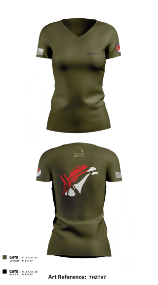 Women's Short Sleeve Vneck Shirt, 2-6 Cav Alpha troop Renegades, Army, Teamtime, Team time, sublimation, custom sports apparel, team uniforms, spirit wear, spiritwear, sports uniforms, custom shirts, team store, custom team store, fundraiser sports, apparel fundraiser