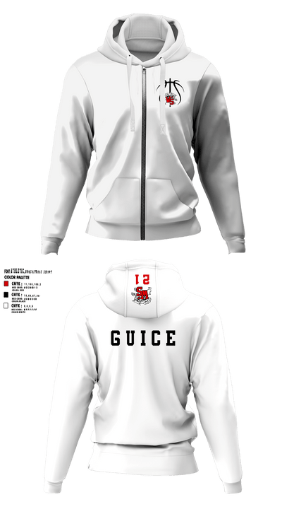 Westerville South Girls Basketball 75140636 Zip Hoodie - 3