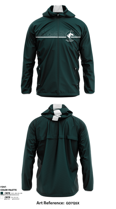 Hope Christian Middle School Cross Country 42296367 Windbreaker - 1