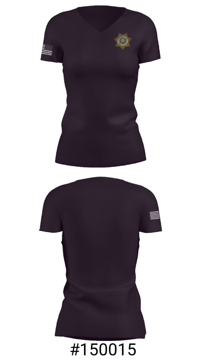 Lawrence county sheriff's department 92960361 Women's Short Sleeve V-neck Shirt - 4