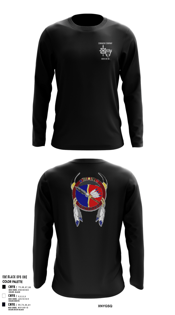 Long Sleeve Performance Shirt, Comanche, 309th MI BN, , Teamtime, Team time, sublimation, custom sports apparel, team uniforms, spirit wear, spiritwear, sports uniforms, custom shirts, team store, custom team store, fundraiser sports, apparel fundraiser