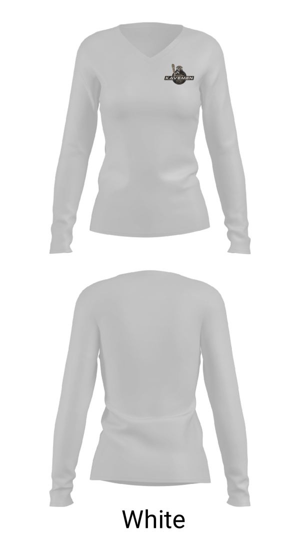 Women's Long Sleeve Vneck Shirt, Kuna High School Cross Country, Cross Country, Teamtime, Team time, sublimation, custom sports apparel, team uniforms, spirit wear, spiritwear, sports uniforms, custom shirts, team store, custom team store, fundraiser sports, apparel fundraiser