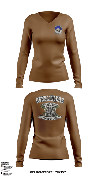 Women's Long Sleeve Vneck Shirt, , Air Force, Teamtime, Team time, sublimation, custom sports apparel, team uniforms, spirit wear, spiritwear, sports uniforms, custom shirts, team store, custom team store, fundraiser sports, apparel fundraiser