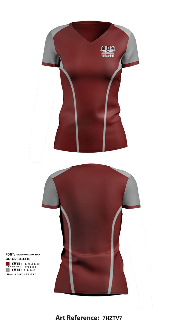 Women's Short Sleeve Vneck Shirt, Healdsburg Senior High School Swimming, Swimming, Teamtime, Team time, sublimation, custom sports apparel, team uniforms, spirit wear, spiritwear, sports uniforms, custom shirts, team store, custom team store, fundraiser sports, apparel fundraiser