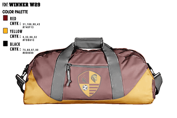 Duffle Bag, Shadow Ridge High School Soccer, Men's Soccer, Teamtime, Team time, sublimation, custom sports apparel, team uniforms, spirit wear, spiritwear, sports uniforms, custom shirts, team store, custom team store, fundraiser sports, apparel fundraiser