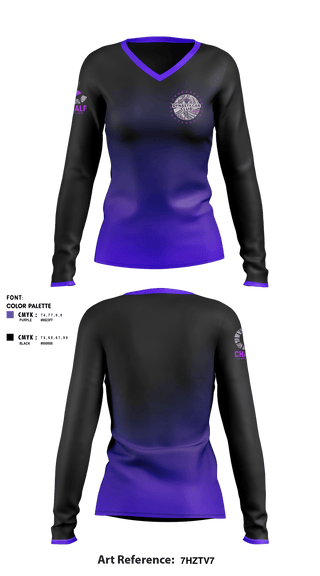 Women's Long Sleeve Vneck Shirt, Chalf EntertainmentChalf Entertainment, , Teamtime, Team time, sublimation, custom sports apparel, team uniforms, spirit wear, spiritwear, sports uniforms, custom shirts, team store, custom team store, fundraiser sports, apparel fundraiser