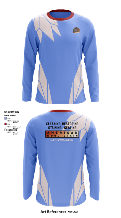 American Wood Stain 64008333 Long Sleeve Performance Shirt - 1
