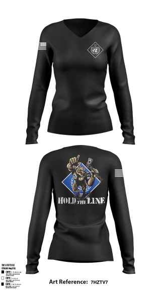 Women's Long Sleeve Vneck Shirt, , Army, Teamtime, Team time, sublimation, custom sports apparel, team uniforms, spirit wear, spiritwear, sports uniforms, custom shirts, team store, custom team store, fundraiser sports, apparel fundraiser