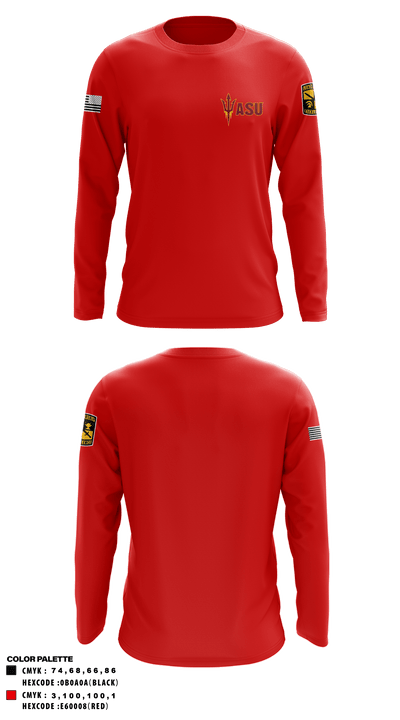 ASU ARMY ROTC 63984881 Long Sleeve Performance Shirt - 2