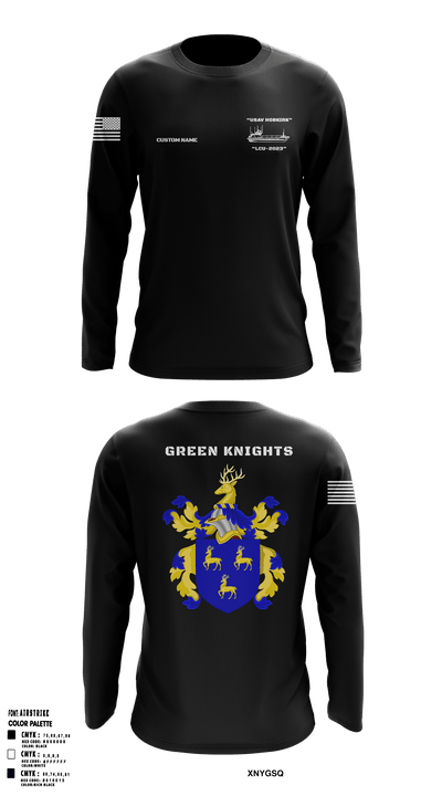 Hobkirk Green Knights 61896750 Long Sleeve Performance Shirt - 2