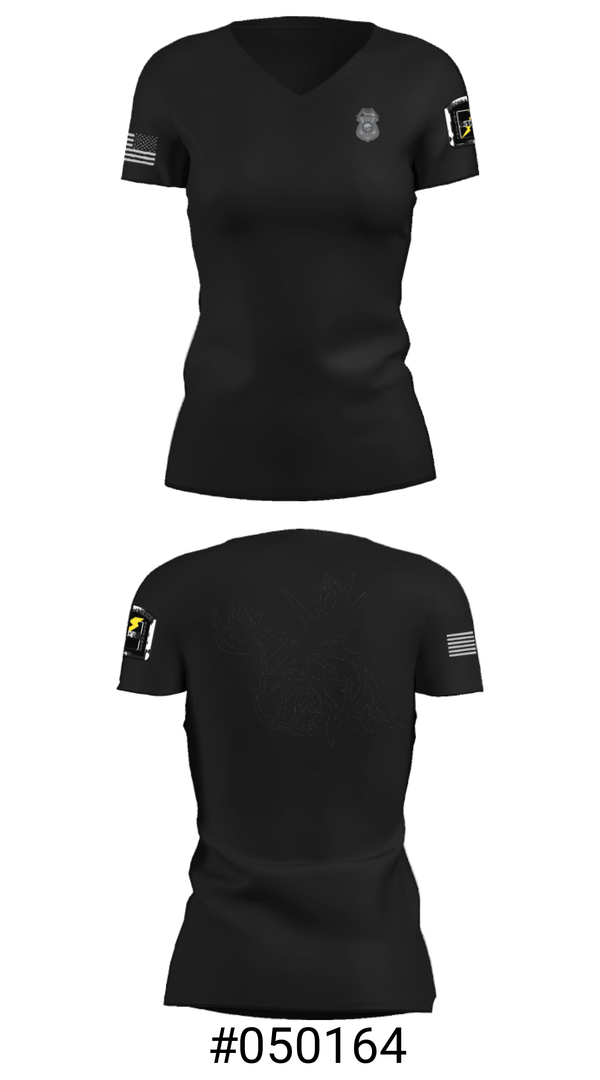 Women's Short Sleeve Vneck Shirt, , Police, Teamtime, Team time, sublimation, custom sports apparel, team uniforms, spirit wear, spiritwear, sports uniforms, custom shirts, team store, custom team store, fundraiser sports, apparel fundraiser