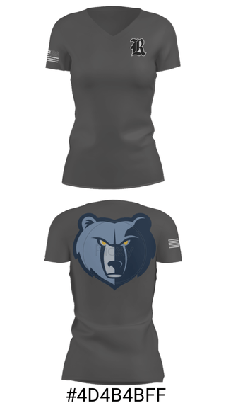 Women's Short Sleeve Vneck Shirt, Riverbank High School, Baseball, Teamtime, Team time, sublimation, custom sports apparel, team uniforms, spirit wear, spiritwear, sports uniforms, custom shirts, team store, custom team store, fundraiser sports, apparel fundraiser