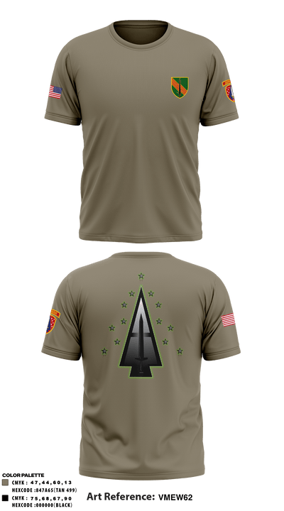 A Co, 1st BN, 4SFAB 88998967 Short Sleeve Performance Shirt - 70