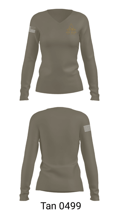 Alcorn State University ROTC 4476508 Women's Long Sleeve V-neck Shirt - 41