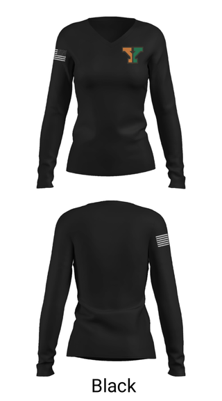 Women's Long Sleeve Vneck Shirt, Yough Senior High School Bowling, Bowling, Teamtime, Team time, sublimation, custom sports apparel, team uniforms, spirit wear, spiritwear, sports uniforms, custom shirts, team store, custom team store, fundraiser sports, apparel fundraiser