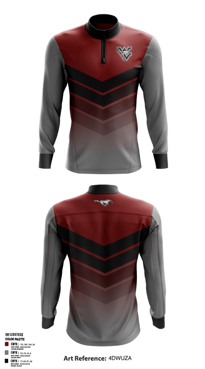 West Valley High School Wrestling 55951497 Quarter Zip Jacket - 1