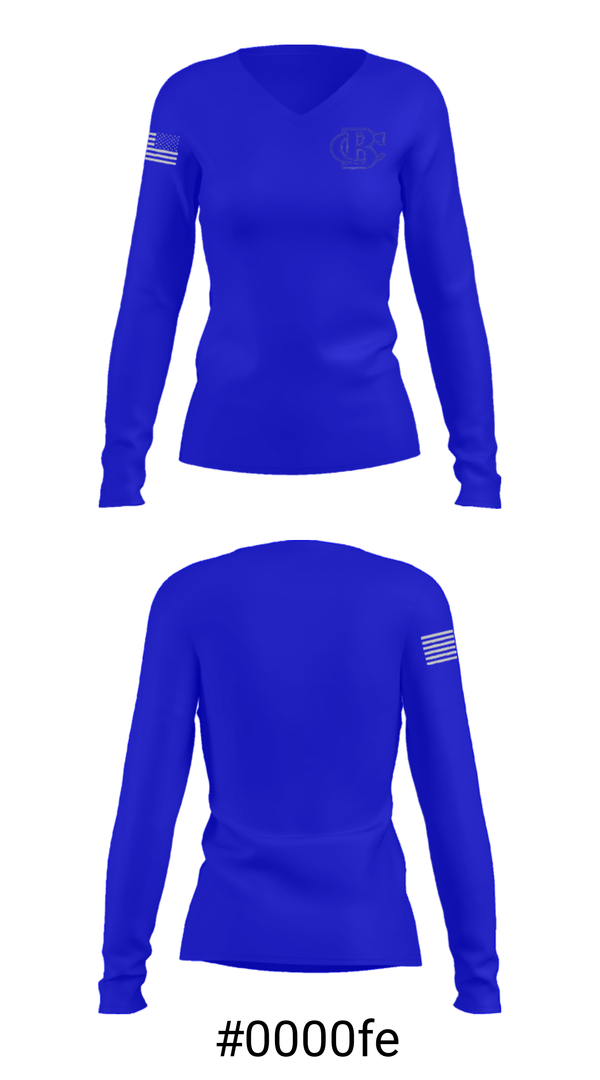 Women's Long Sleeve Vneck Shirt, Banks County Middle School Basketball, Women's Basketball, Teamtime, Team time, sublimation, custom sports apparel, team uniforms, spirit wear, spiritwear, sports uniforms, custom shirts, team store, custom team store, fundraiser sports, apparel fundraiser
