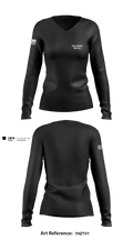 USS DEWEY DDG-45 11889769 Women's Long Sleeve V-neck Shirt - 1