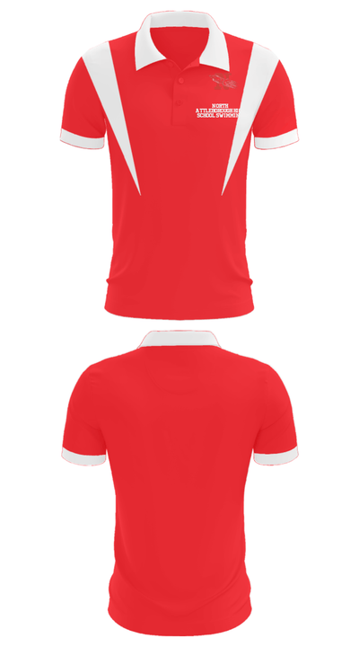 North Attleborough High School Swimming 66715277 Short Sleeve Performance Polo - 23