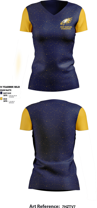 Women's Short Sleeve Vneck Shirt, West Babylon High School Gymnastics, Spirit Store, Teamtime, Team time, sublimation, custom sports apparel, team uniforms, spirit wear, spiritwear, sports uniforms, custom shirts, team store, custom team store, fundraiser sports, apparel fundraiser