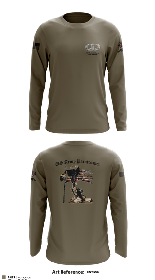 Long Sleeve Performance Shirt, 18th FA BDE Airborne, Army, Teamtime, Team time, sublimation, custom sports apparel, team uniforms, spirit wear, spiritwear, sports uniforms, custom shirts, team store, custom team store, fundraiser sports, apparel fundraiser