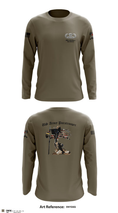 18th FA BDE Airborne 33985132 Long Sleeve Performance Shirt - 2