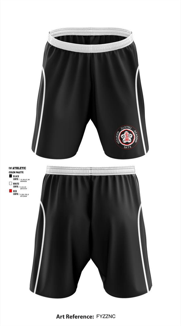 Athletic Shorts With Pockets, Kojukan JuJitsu, Wrestling, Teamtime, Team time, sublimation, custom sports apparel, team uniforms, spirit wear, spiritwear, sports uniforms, custom shirts, team store, custom team store, fundraiser sports, apparel fundraiser